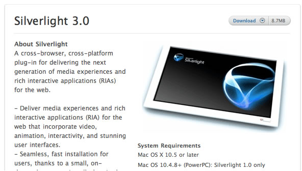 Download silverlight 1.0 for mac